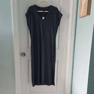 White House Black Market Deep Blue Midi Dress